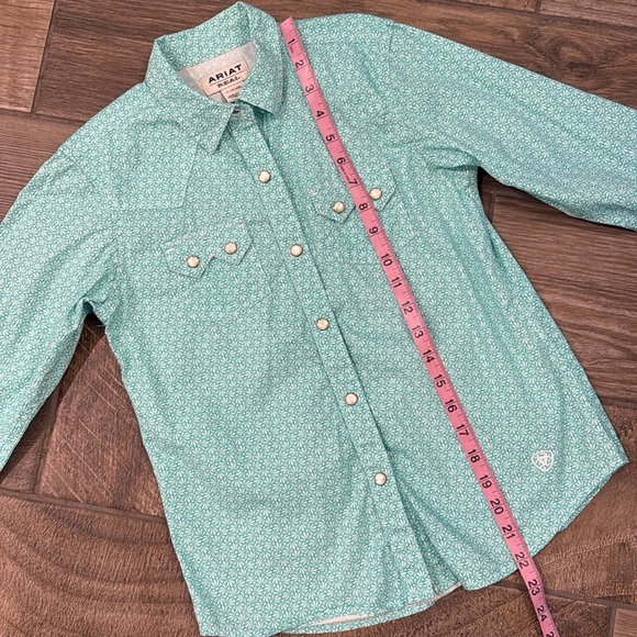 Ariat Girls REAL Cypress Waterfall Shirt Size Large - Picture 9 of 10